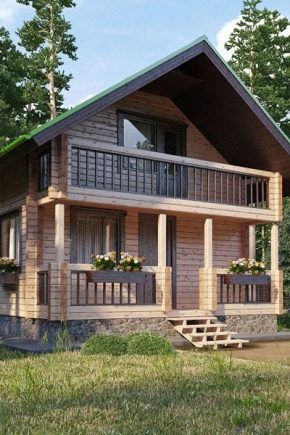 Проекты домов из бруса с мансардой Проекты домов из бруса с мансардой